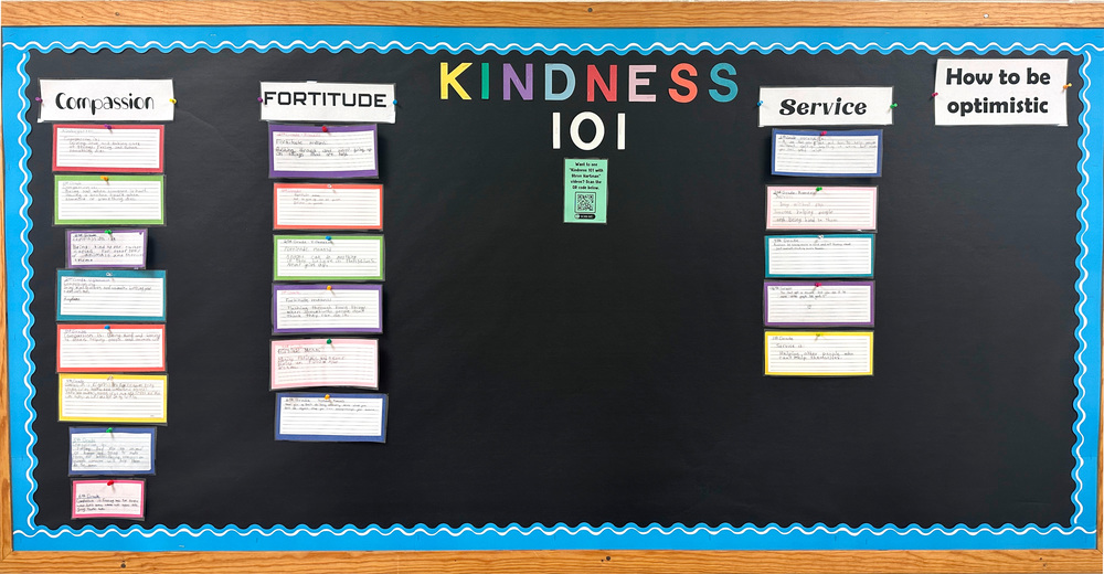 kindness 101 bulletin board