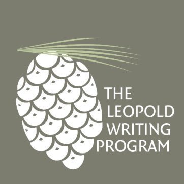 The Leopold Writing Program in white font on forest green background
