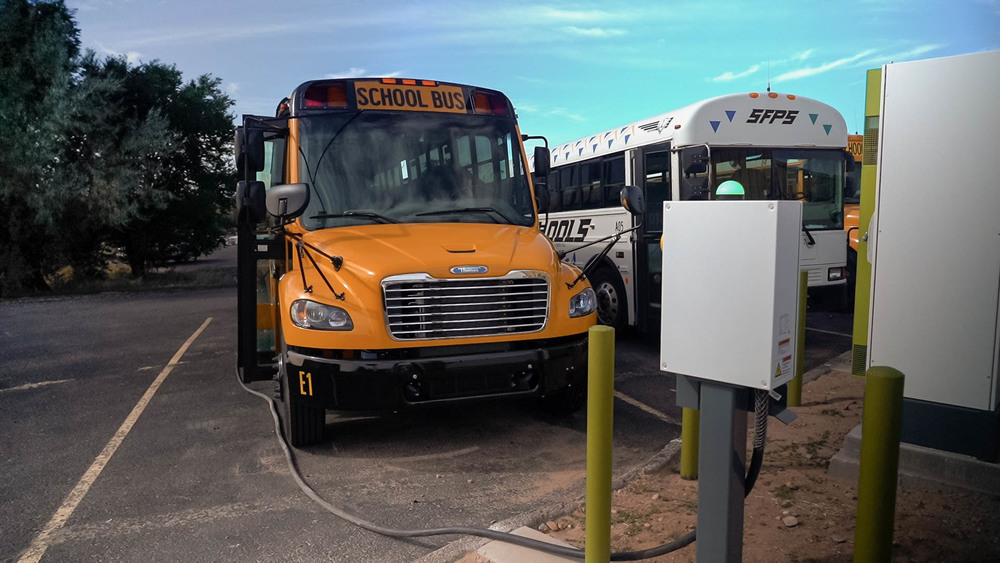 SFPS Electric School Bus charging