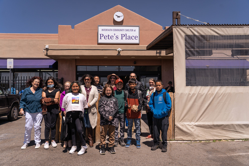 Salazar SAGE Students outside of Pete's Place