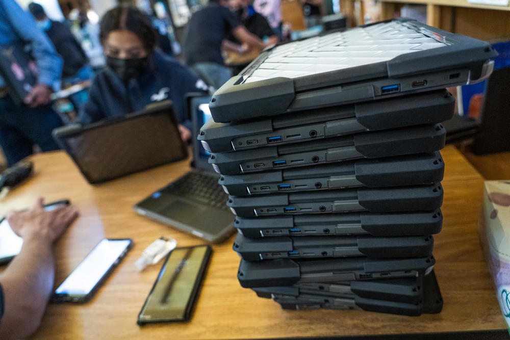 Chromebooks Stacked