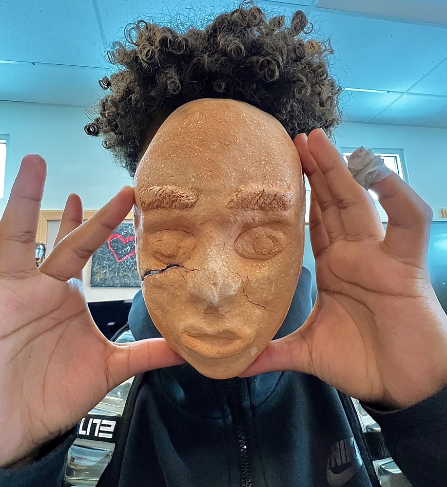 Clay Adjective Selfies in the Maker Space at Milagro 