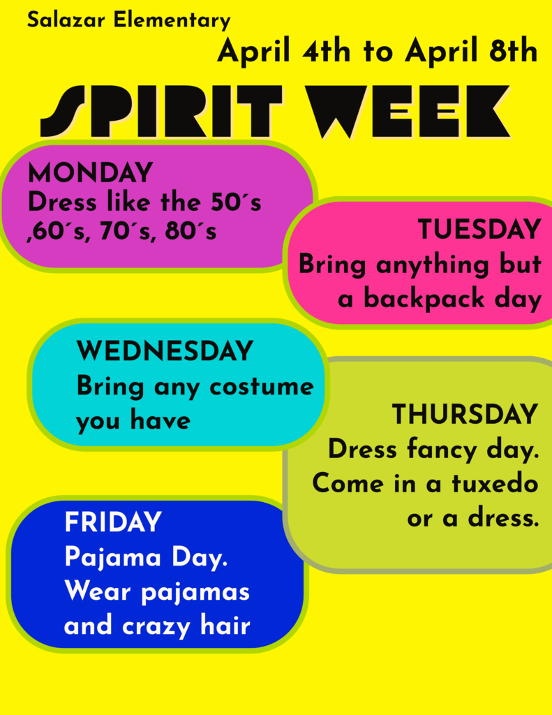 spirit week poster