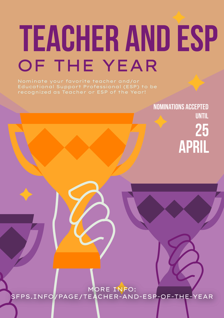 Teacher and ESP of the Year Flyer