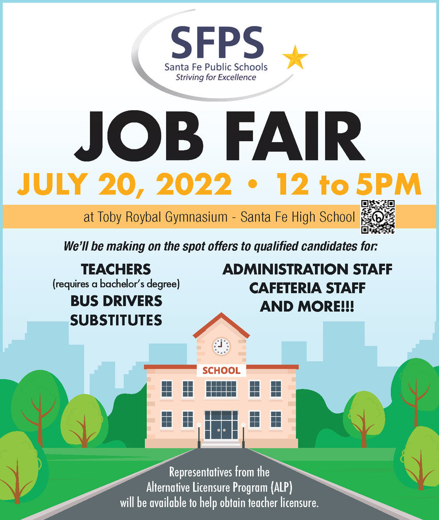 SFPS Job Fair Flyer for July 20th