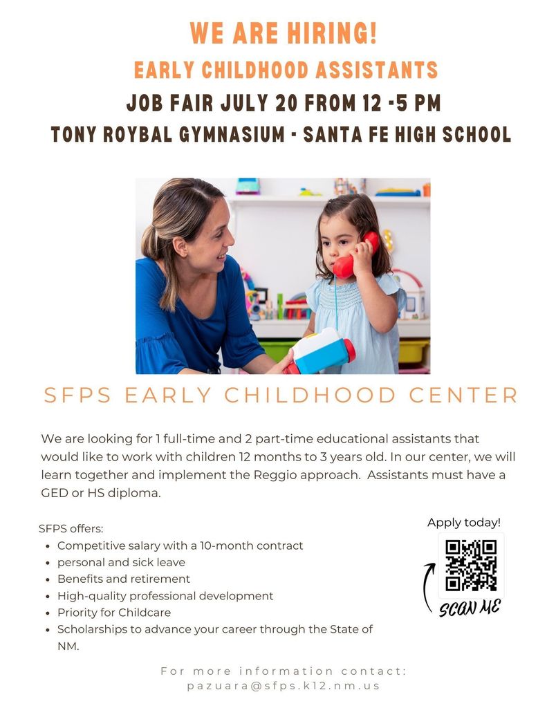 Early Childhood Development Recruiting Posted showing a  teacher and an young student.