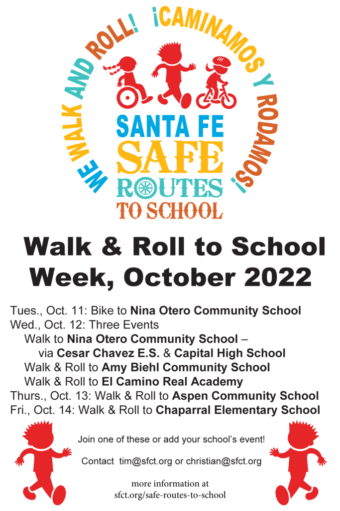 Flyer for Walk and Roll to School Week