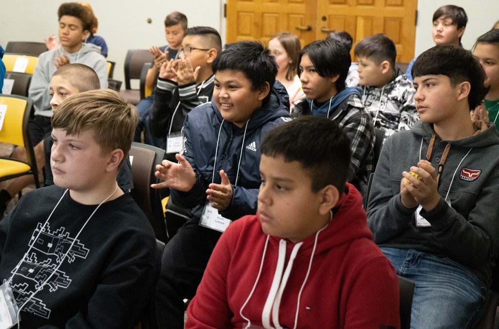 Students at the District Spelling Bee