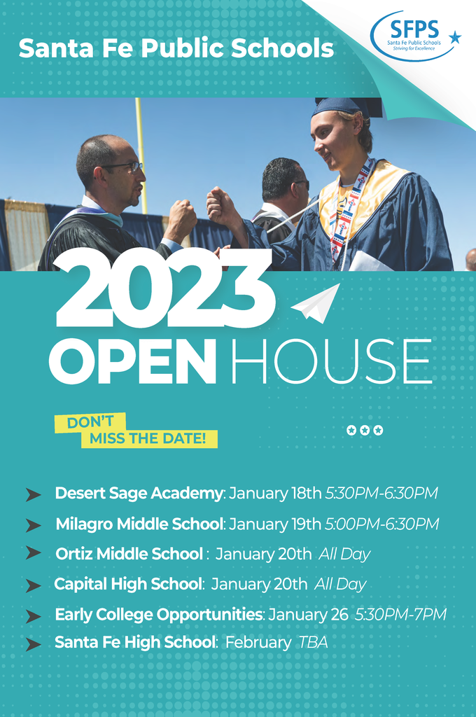 SFPS Open Houses 2023 Flyer