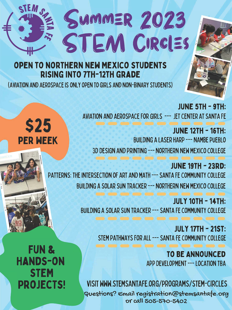 STEM Summer 2023 Projects Flyer English