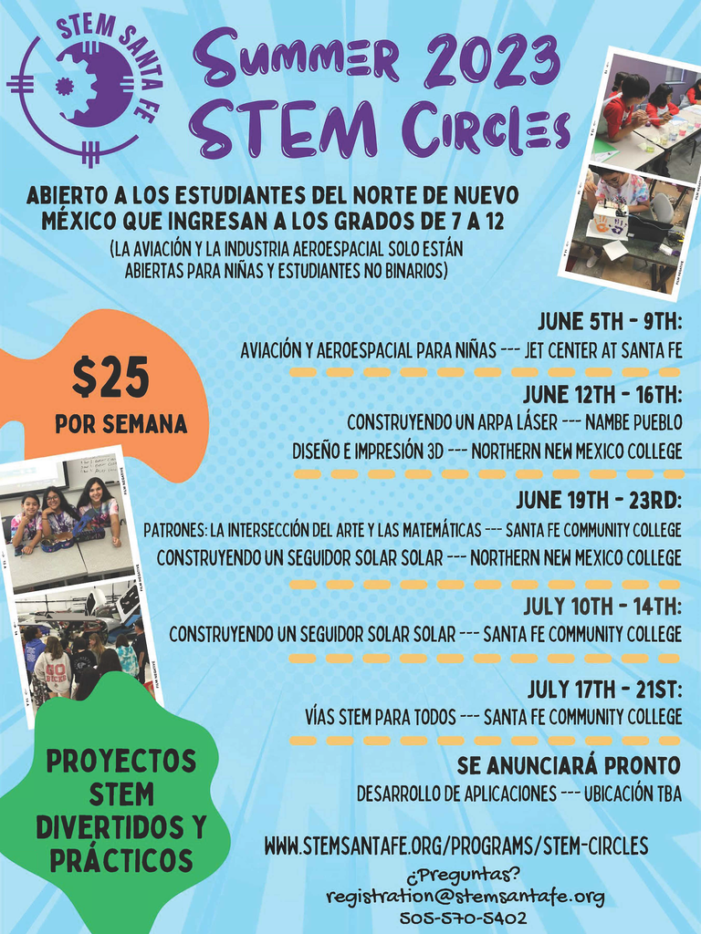 STEM Summer Flyer Spanish