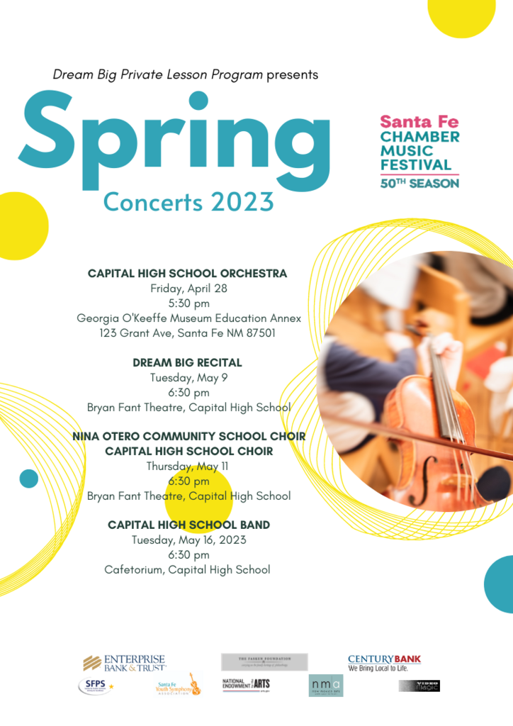 Flyer for Spring Concerts