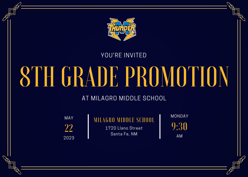 8th Grade Promotion May 22 @9:30am